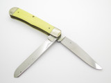 Vintage 1990 Case XX 3254 CV Trapper Yellow Handle Folding Pocket Knife