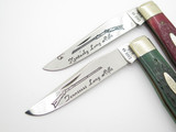 Vintage 1982 Case XX 6154 Tennessee Kentucky Long Rifle Trapper Pocket Knife Set