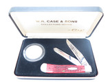 Vtg 1995 Case XX DR6254 Trapper Panda Bear Folding Pocket Knife & Silver Ounce