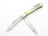 2011 Case XX 6254 Trapper Two-Tone Smooth Bone Handle Folding Pocket Knife
