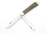 Vintage Frost Cutlery Japan Stainless Wood Handle Trapper Folding Pocket Knife