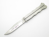 Vintage 1980s Parker Gypsy Seki Japan 4.875" Stainless Handle Folding Balisong Butterfly Knife