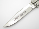 Vintage 1980s Parker Gypsy Seki Japan 4.875" Stainless Handle Folding Balisong Butterfly Knife
