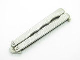 Vintage 1980s Parker Gypsy Seki Japan 4.875" Stainless Handle Folding Balisong Butterfly Knife