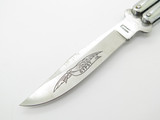 Vintage 1980s Parker Gypsy Seki Japan 4.875" Metal Handle Folding Balisong Butterfly Knife