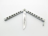 Vintage 1980s Parker Gypsy Seki Japan 4.875" Metal Handle Folding Balisong Butterfly Knife