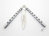 Vintage 1980s Parker Gypsy Seki Japan 6.25" Metal Handle Folding Balisong Butterfly Knife