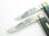 Vintage 1983 Case XX 6254 Trapper Limited Edition Blue Ridge Trapper Knife Set