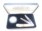 Vintage 1994 Case XX Folding Trapper Knife with Genuine 1995 Silver Eagle Dollar