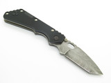Customized Buck 889 Strider Feather Damascus Tanto Folding Pocket Knife