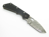 Customized Buck 889 Strider Feather Pattern Damascus Tanto Folding Pocket Knife