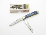 Case XX 6254 Trapper John Wayne Smooth Blue Bone Handle Folding Pocket Knife