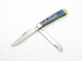 Case XX 6254 Trapper John Wayne Smooth Blue Bone Handle Folding Pocket Knife