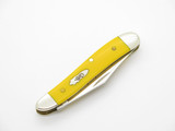2018 Case XX 4220 Peanut Yellow Handle Stainless Blade Folding Pocket Jack Knife