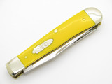 2019 Case XX 4254 USA SS Trapper Yellow Delrin Handle Folding Pocket Knife