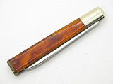 Vtg Parker Cut C Brown Swirl Celluloid Doctor Physician Folding Knife Seki Japan