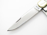 2015 Moore Maker 3206 USA Linerlock Trapper White Delrin Folding Pocket Knife