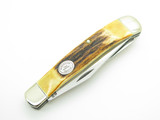 Vintage Moore Maker 6202B USA Trapper Stag Handle Folding Pocket Knife