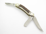 Bertram Hen & Rooster Sowbelly Solingen Germany Stag Handle Folding Pocket Knife