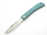 Maserin Plow D2 Steel Italy Blue Canvas Micarta Folding Sodbuster Pocket Knife