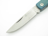 Maserin Plow D2 Steel Italy Blue Canvas Micarta Folding Sodbuster Pocket Knife