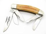 Vtg Parker Seki Japan 5 Blade Bone Sowbelly Folding Pocket Knife & Box