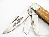 Vtg Parker Seki Japan 5 Blade Bone Sowbelly Folding Pocket Knife & Box