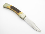 Vintage Schrade USA Uncle Henry LB-8 Stag Delrin Folding Hunter Lockback Knife