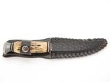 Vtg '55-66 Voos Fist Solingen Germany Faux Stag Handle Fixed Blade Hunting Knife