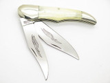 Vtg Parker Custom Series Seki Japan Bone Big Folding Hunter Trapper Knife