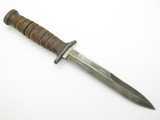 Vintage US M3 1943 Reproduction Marine Fixed Blade Fighting Knife M8A1 Scabbard