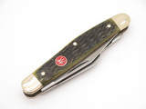 Vintage J. A. Henckels Solingen Germany Stockman Green Bone Folding Pocket Knife