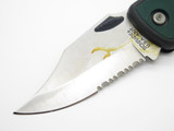 Vintage Schrade Old Timer 430T USA Green Handle Folding Linerlock Pocket Knife