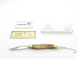 Vtg Schrade USA Ducks Unlimited Wood Handle Folding Pocket Bird Hunting Knife