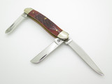 2004 Case XX 6318 USA CV Stockman Red Jigged Bone Handle Folding Pocket Knife