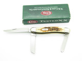 2006 Case XX USA 6318 Stockman Jigged Amber Bone Folding Pocket Knife