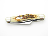 2006 Case XX USA 6318 Stockman Jigged Amber Bone Folding Pocket Knife