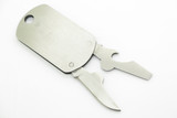 G Sakai Seki Japan Military ID Dog Tag Multi Tool Folding Pocket Neck Knife