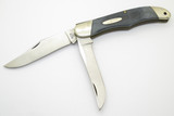 Vintage c. 1980 Buck 317 USA Trail Blazer Black Handle Folding Hunter Knife