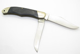 Vintage c. 1980 Buck 317 USA Trail Blazer Black Handle Folding Hunter Knife