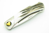 2015 Buck 500 Duke Stag Heart Poker Card Limited Folding Lockback Pocket Knife