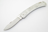 Vtg Buck USA 510 500 Classic II Aluminum Scroll Folding Pocket Lockback Knife