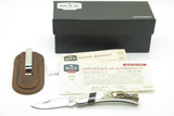 Custom '10 Buck 503 Prince WBC Bear Claw Elk Horn Small Folding Pocket Knife