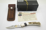 Custom '10 Buck 110 WBC Wilde Bill Cody Bear Claw Elk Horn Folding Hunter Knife