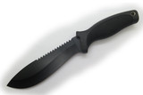 Vtg Schrade X-Timer USA XT1B Black Stainless Steel Fixed Sawtooth Bowie Knife