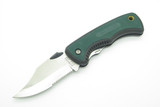 Vtg Schrade Old Timer USA 47OT Beast Green Handle Folding Hunter Linerlock Knife