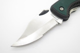 Vtg Schrade Old Timer USA 47OT Beast Green Handle Folding Hunter Linerlock Knife