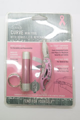 Gerber Curve Pink Breast Cancer Multi Tool Folding Pocket Knife & Flashlight