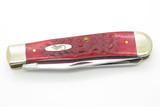 Ace 2000 Case XX 6254 Trapper Red Jigged Bone Handle Folding Pocket Knife NOS
