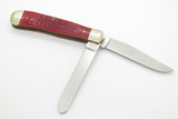 Ace 2000 Case XX 6254 Trapper Red Jigged Bone Handle Folding Pocket Knife NOS